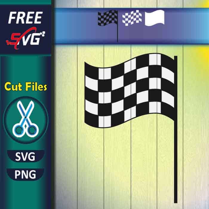 Racing flag SVG free - waving checkered flag SVG