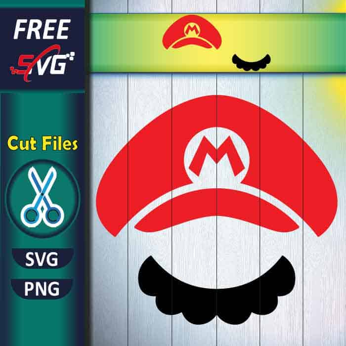Super Mario hat SVG free for Cricut