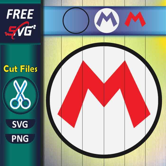 Super Mario logo SVG free, logo M Mario SVG