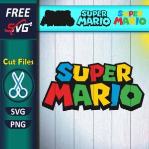 Super Mario logo SVG layered free download