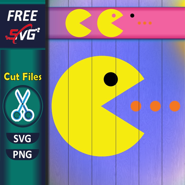 Pacman SVG free, Pac-Man SVG for Cricut