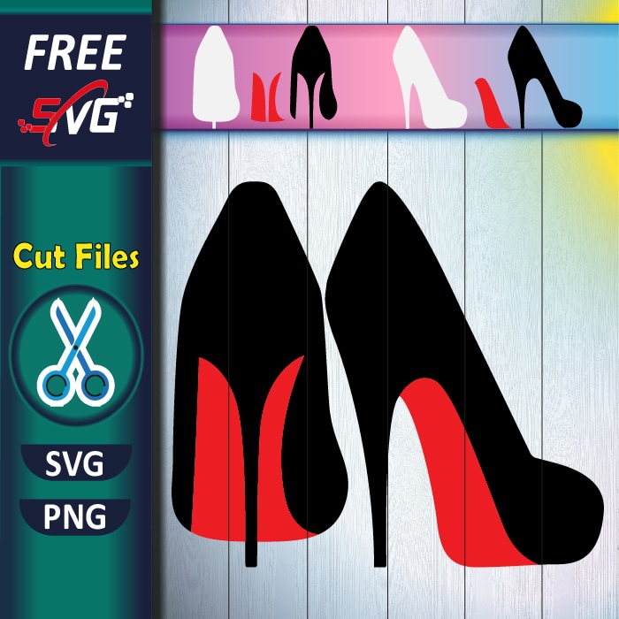 high heel SVG free, red bottom heels SVG