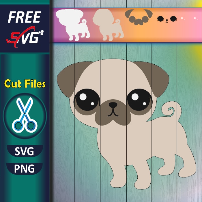 pug SVG free | cute pug dog svg