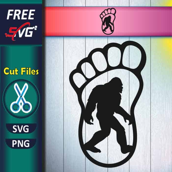 Bigfoot footprint SVG free