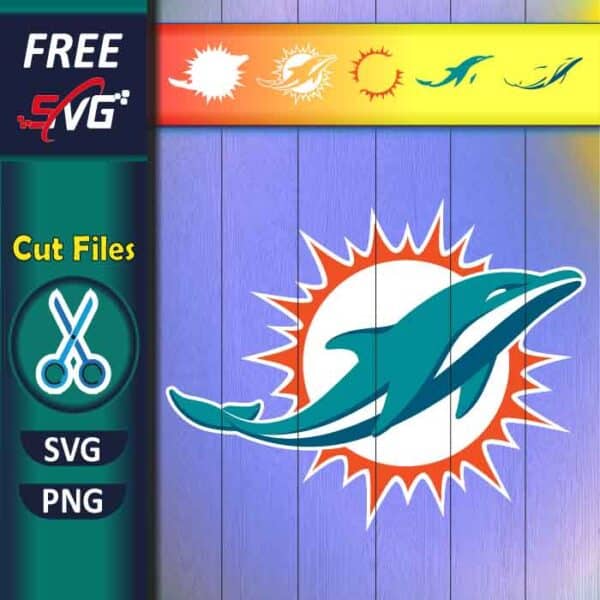 Miami Dolphins logo SVG free, dolphins football logo | Free SVG Files