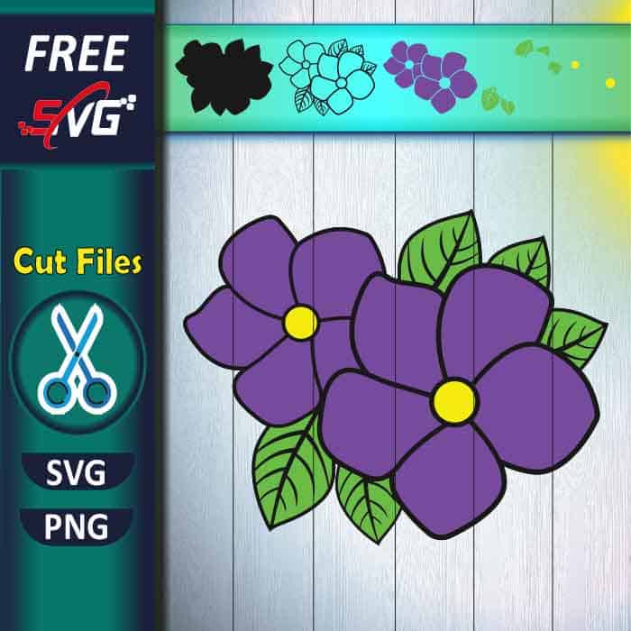 Violet Flower SVG free - Layered flower SVG free