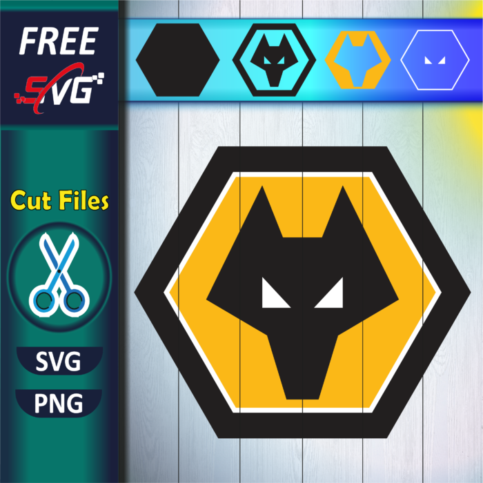 Wolverhampton Wanderers FC logo SVG free, wolves football team logo