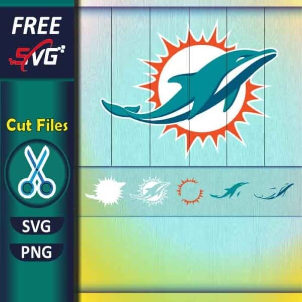 Miami Dolphins Logo Svg Free, Dolphins Football Logo 