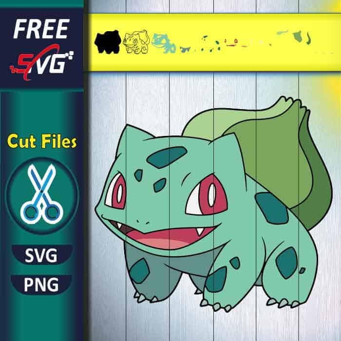 Bulbasaur SVG free for Cricut | Pokémon layered SVG