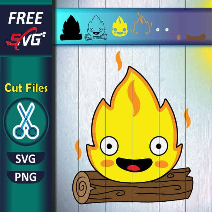 Calcifer SVG free - Fire flame SVG - howl's moving castle SVG