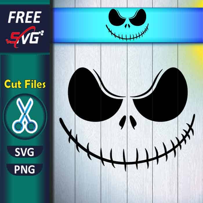 Jack Skellington Face SVG free, The nightmare before Christmas SVG