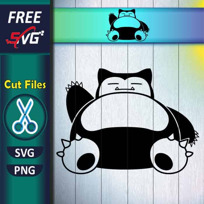 Snorlax SVG free for Cricut | Pokémon Snorlax layered SVG