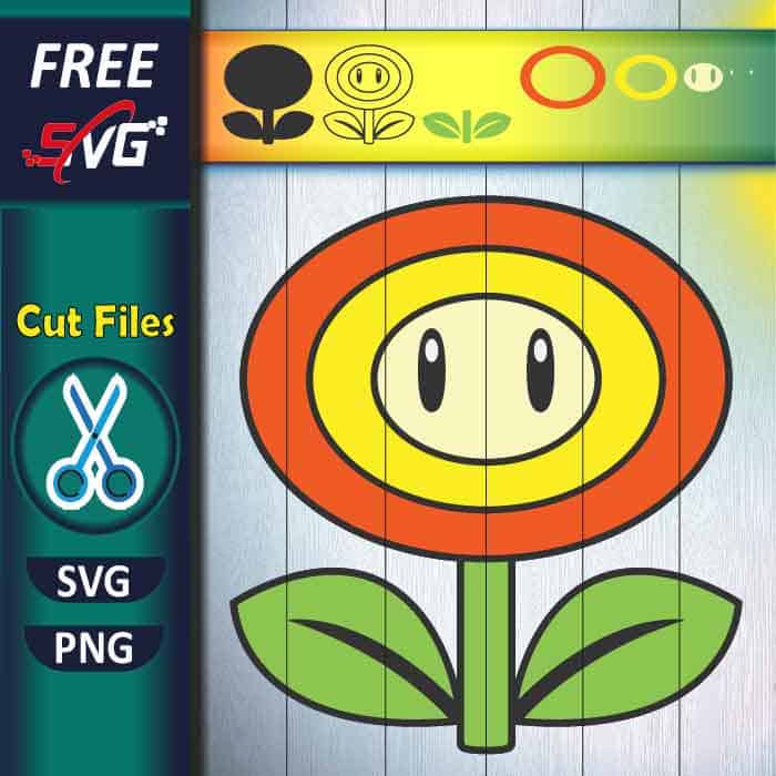 Fire Flower SVG free download - Super Mario characters SVG