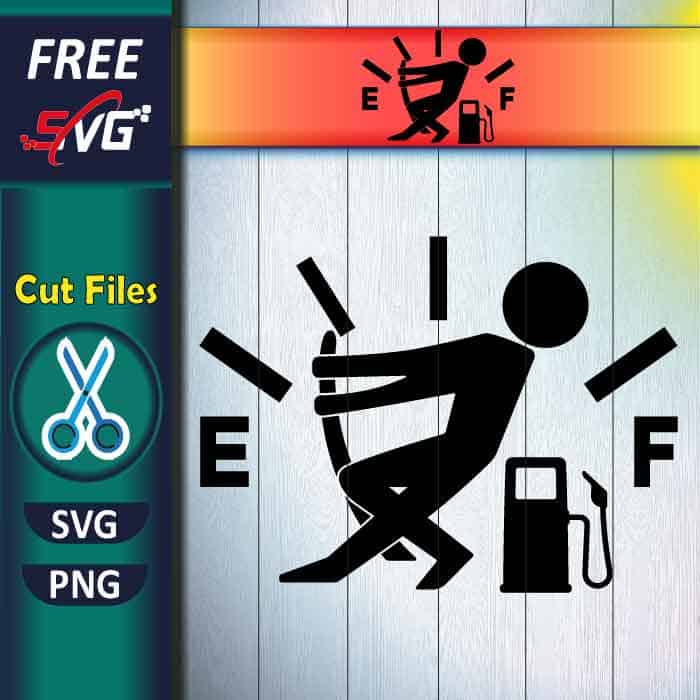 Gas Gauge SVG free, Empty Gas Tank SVG, Car decal SVG