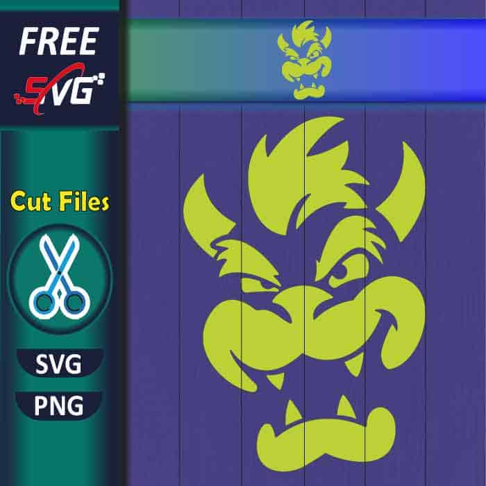 King Koopa SVG free for Cricut - Super Mario characters SVG