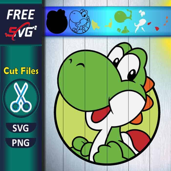 Yoshi SVG free for Cricut - Super Mario characters SVG