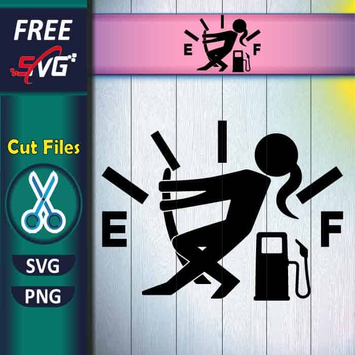 empty gas tank SVG free, Long-haired girl SVG, Car decal SVG