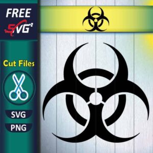 International Biohazard Warning Symbol SVG free for Cricut