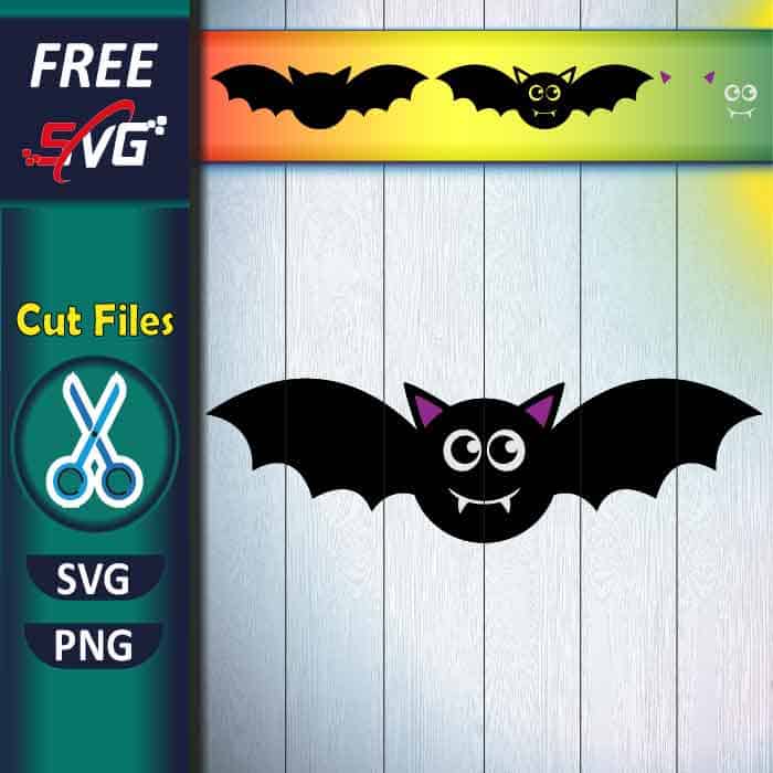 Cute bat SVG free - Flying bat SVG for Cricut