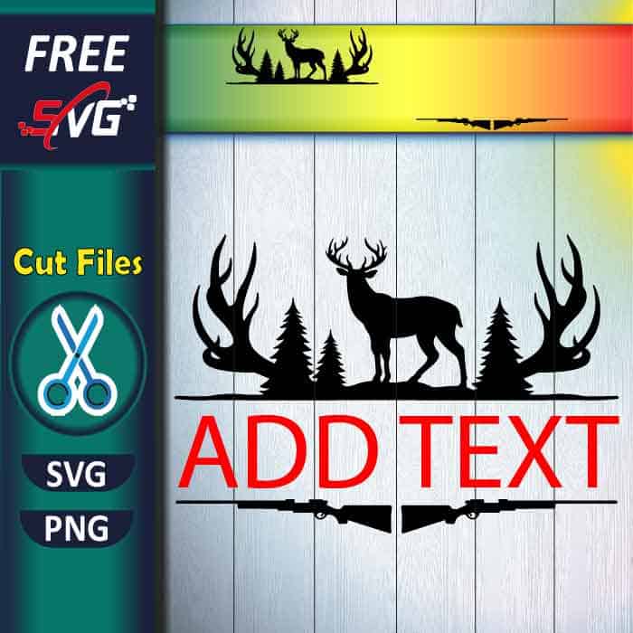 Deer hunter monogram SVG free | Deer Antler SVG
