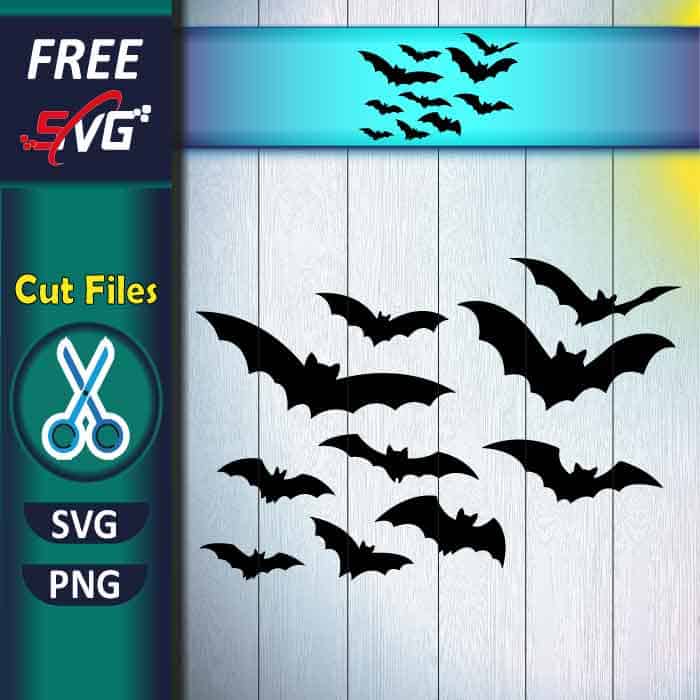 Flying Bats SVG free - Halloween Bats SVG for Cricut
