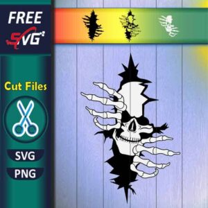 Skull in the Wall SVG Free - Horror SVG