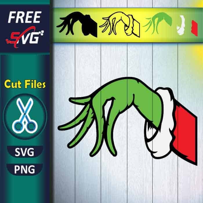 Grinch Stole SVG free, Grinch hand SVG for Cricut
