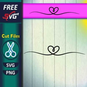 Line text divider SVG free - Heart text dividers SVG