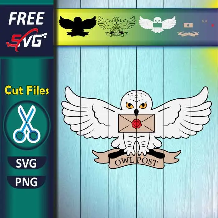 Owl Post SVG free for Cricut - Snowy Owl SVG