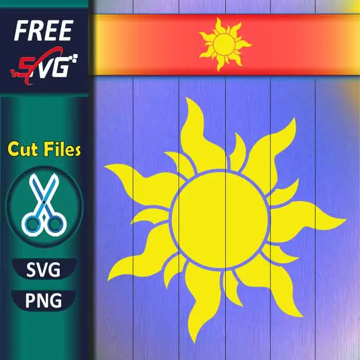 Sun SVG Free - Tangled Corona Sun Rapunzel - Disney Sun SVG