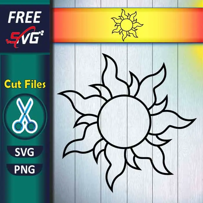 Sun outline SVG Free - Tangled Corona Sun Rapunzel - Disney Sun SVG