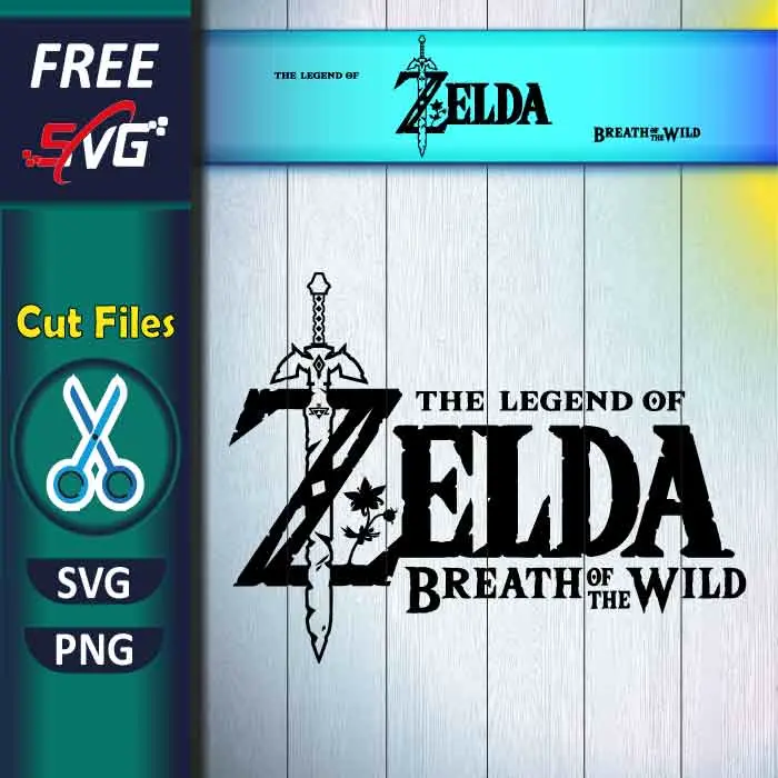 The Legend of Zelda Breath of the Wild Logo SVG free