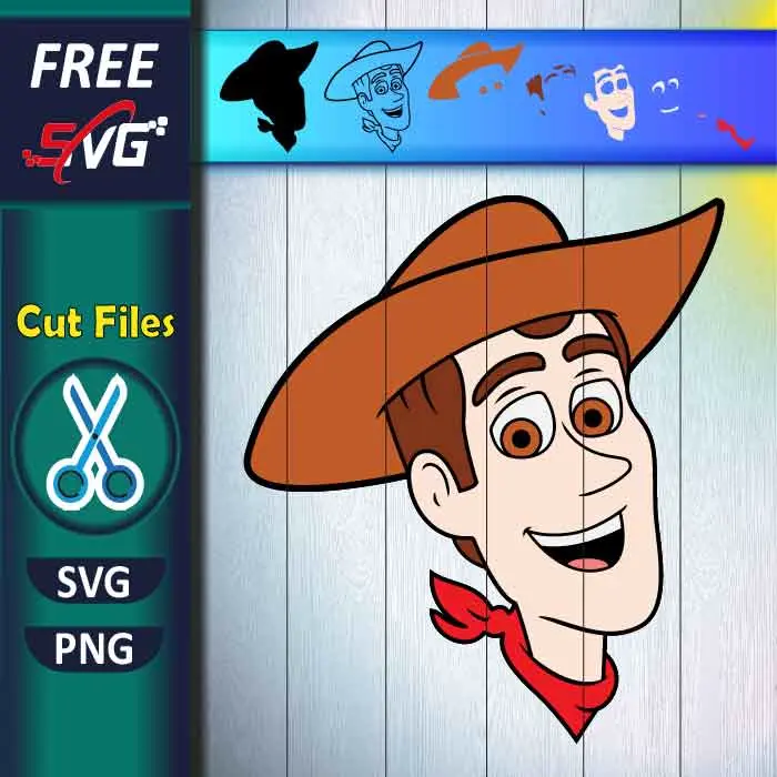 Sheriff Woody SVG Free - Toy Story Layered SVG for Cricut