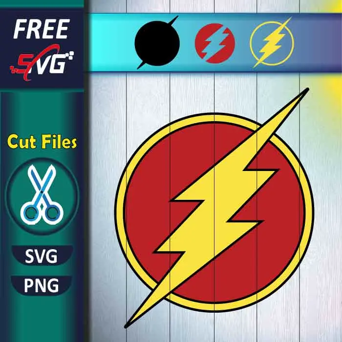 The Flash Logo SVG Free - Superhero Lightning Bolt SVG