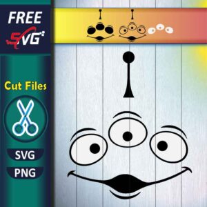 Toy Story Alien Face SVG Free - Disney Characters