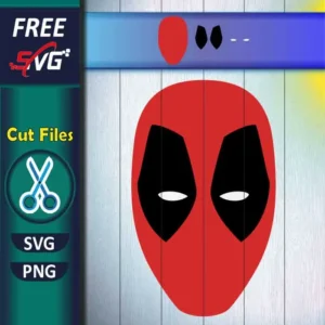 Free Deadpool Mask SVG PNG for Cricut Projects Superhero Face Cut File