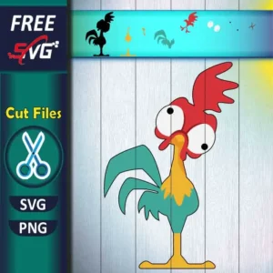 Free Hei Hei Moana SVG PNG for Cricut Kids Crafts Disney Rooster Character Design